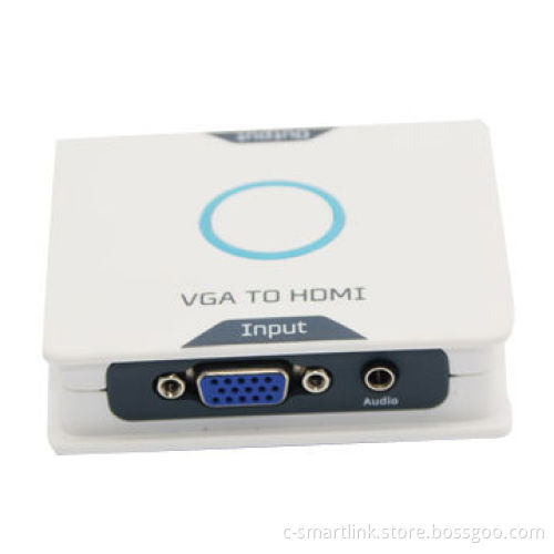 VGA+R/L to HDMI Converter, ABS or Metal, 1080P, 3.5mm Audio Interface